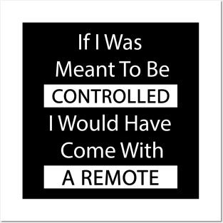 If I Was Meant To Be Controlled I Would Have Come With A Remote Posters and Art